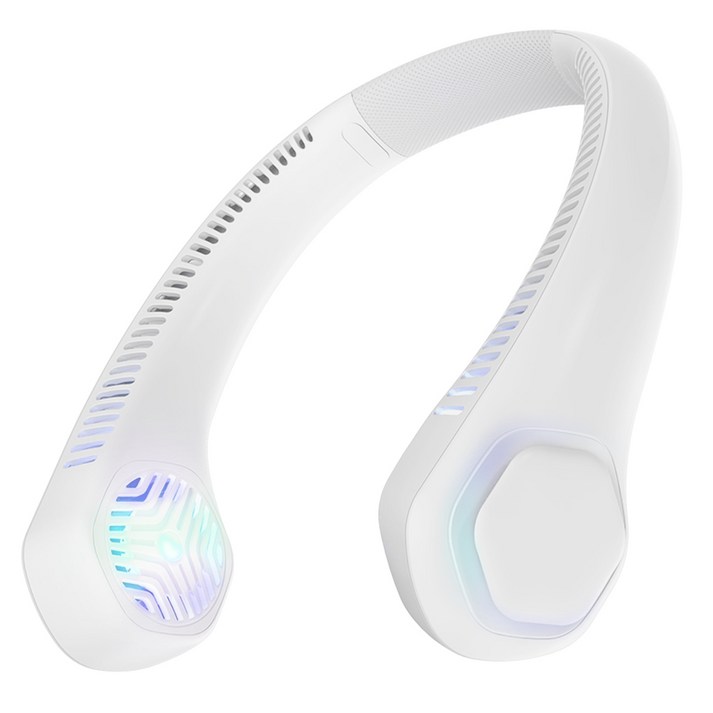 구스페리 아이스팩 휴대용 넥밴드 선풍기 대용량 배터리, Type-C 3.0, 화이트