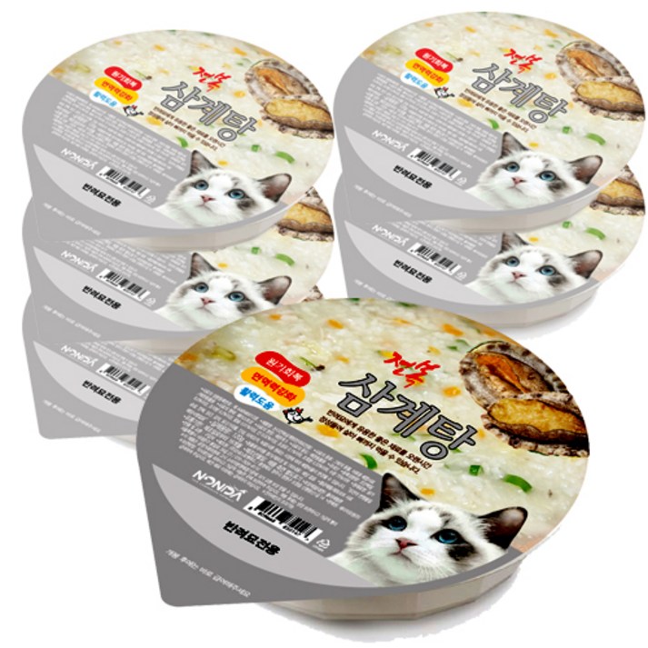 논다 반려묘용 전복삼계탕 120g, 전복 + 삼계탕 혼합맛, 6개
