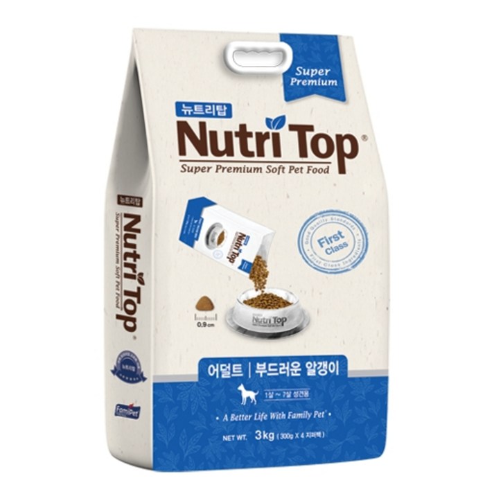 뉴트리탑 어덜트 소프트사료, 닭, 3kg, 1개 뉴트리탑 어덜트 소프트사료, 닭, 3kg, 1개