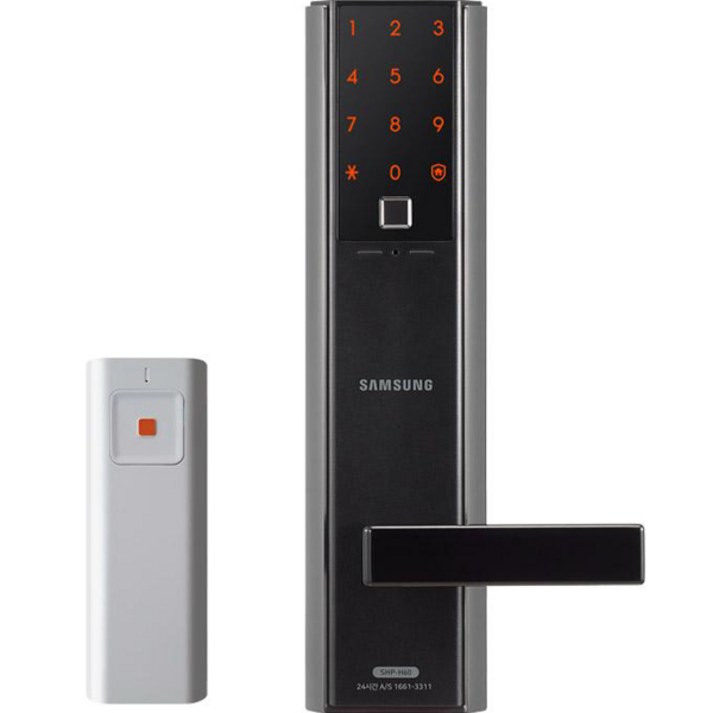 삼성SDS 손잡이 있음 리모트 디지털 도어락 SHP-H60F + 리모컨 ADT400 세트