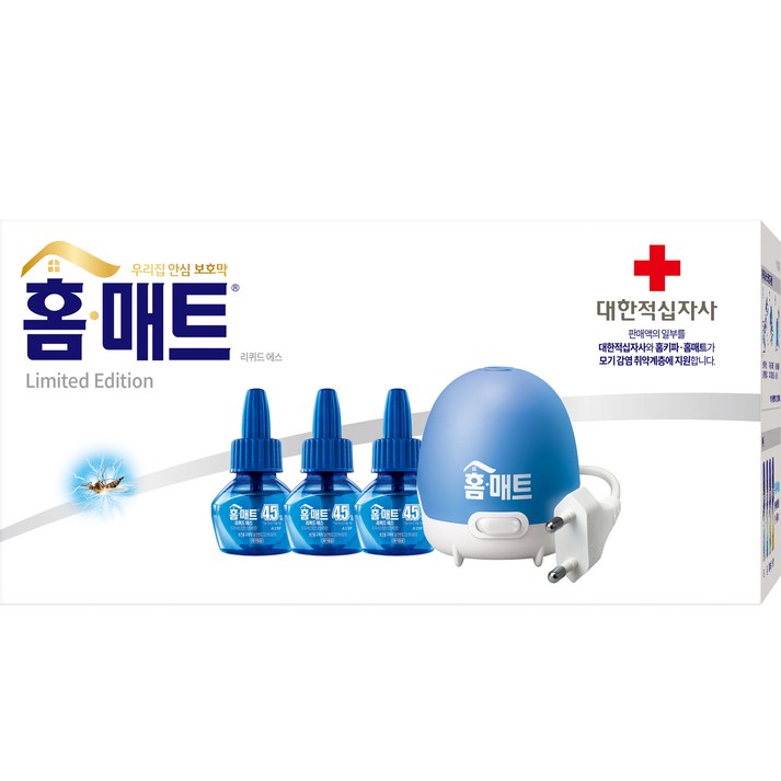 홈매트 리퀴드 에스 코드형 훈증기 + 리필 3p 세트
