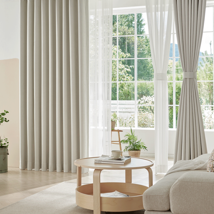 누보데코 꿀잠자는 파스텔 암막커튼100% 아일렛형