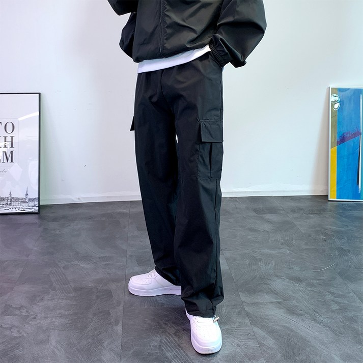 콘피아르 남성용 가볍고 시원한  카고 밴딩 스트링 팬츠 TC9517