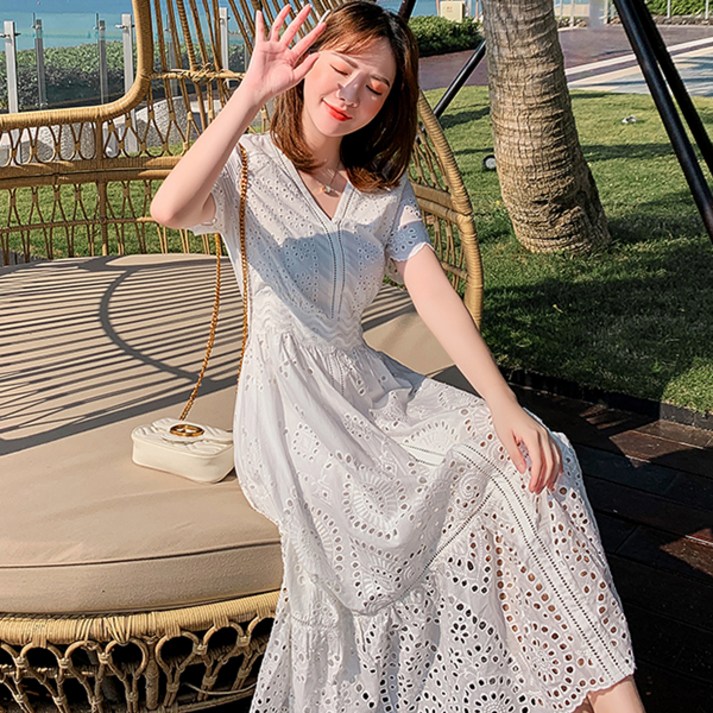 루나걸 라임다 펀칭 원피스 루나걸 라임다 펀칭 원피스
