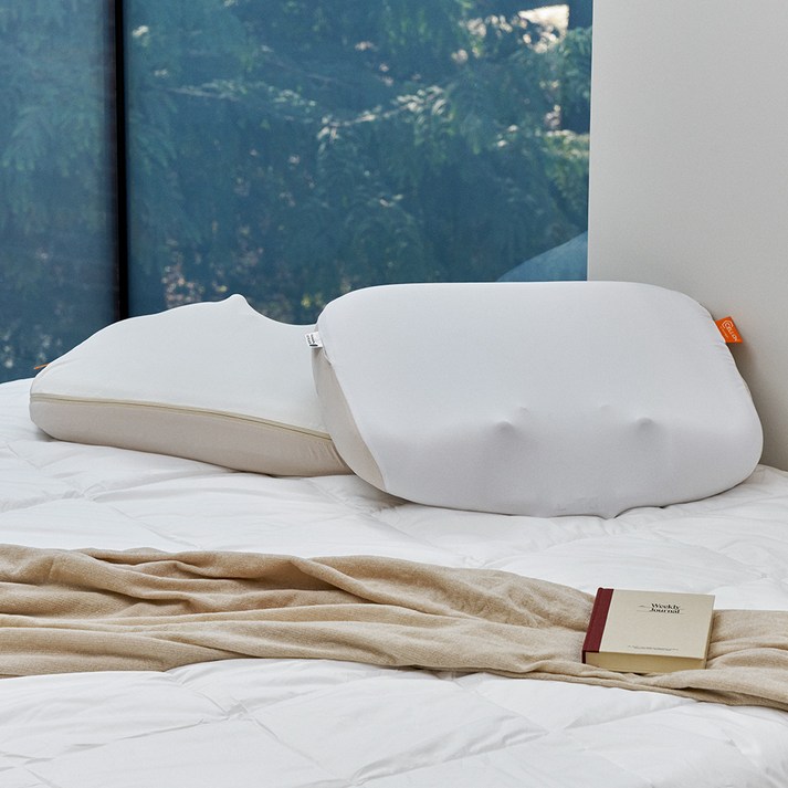 셀리온 목 어깨 승모근 무선 베개 마사지기, 베이지, CELDCBMN26