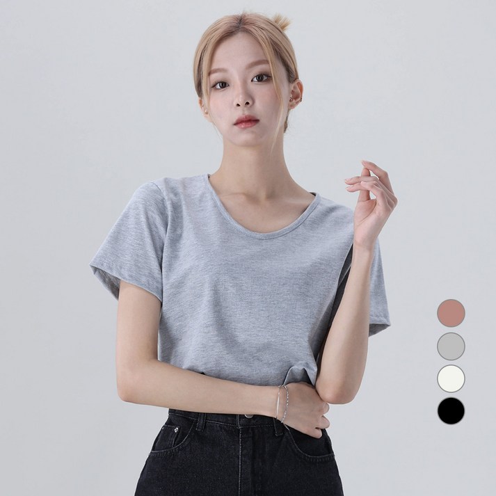 어썸어라운드 여성용 비브 여리핏 브이넥 반팔 티셔츠 어썸어라운드 여성용 비브 여리핏 브이넥 반팔 티셔츠