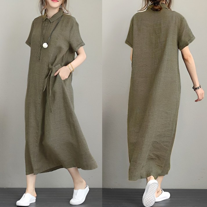 지애랑 여름 린넨 롱 원피스 빅사이즈 루즈핏