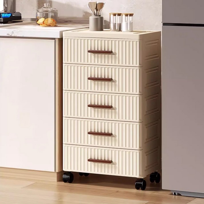 FONOW 플라스틱서랍장 서랍장 다층 경량 수납장 다용도 거실 주방 침실 수납장 간식장