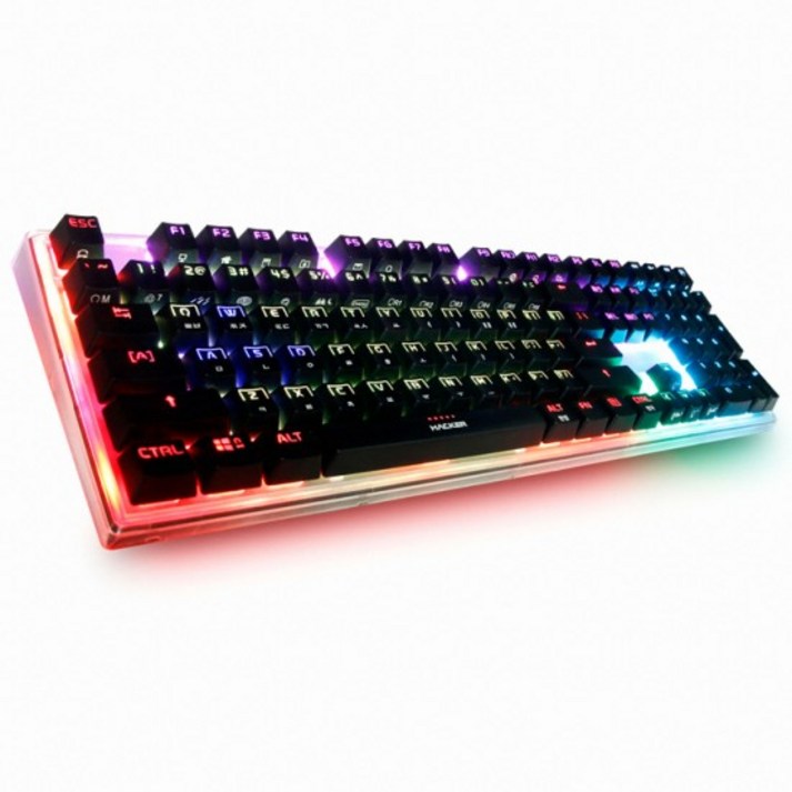 ABKO HACKER K980 무접점 리얼 RGB (블랙, 55G)