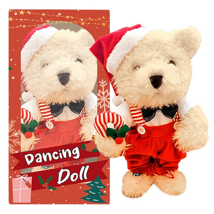 케바케 춤추는 따라쟁이 트리 루돌프 곰 인형 댄싱 노래 멜로디 크리스마스 장식 소품 볼륨조절