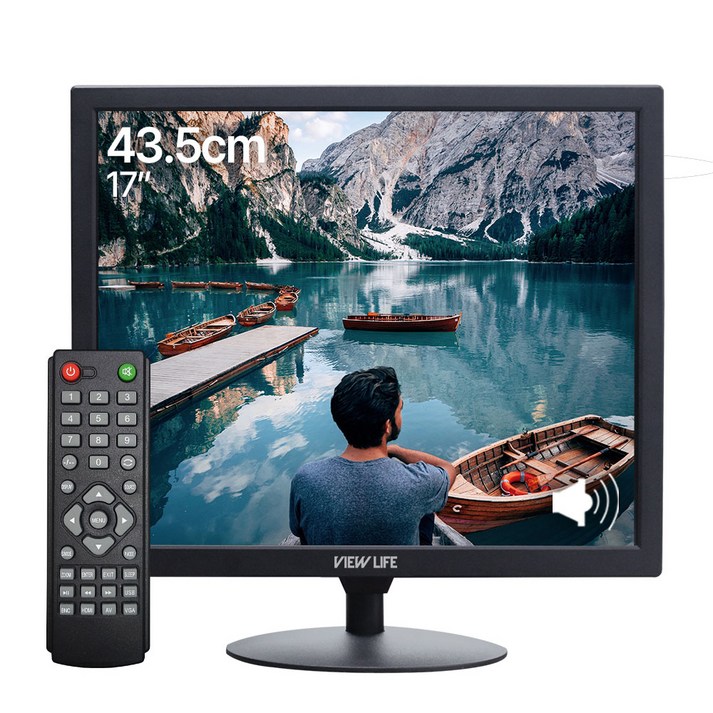 뷰라이프 17형 43 AV 단자 CCTV 소형 모니터 DSUBBNC 케이블 포함 리모컨 증정 새제품