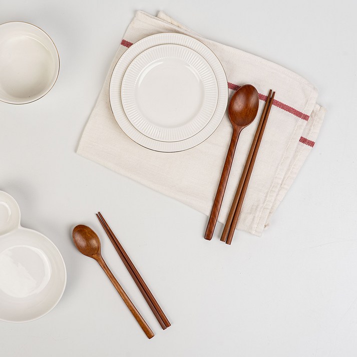 YJ 우드랩 천연옻칠 숟가락,젓가락, 수저셋트 감성캠핑,홈카페