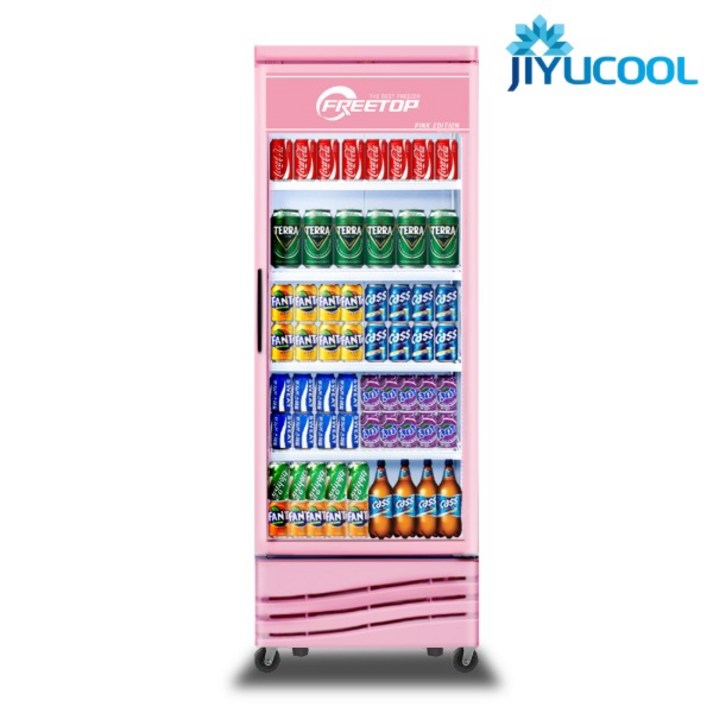 lg냉장고 업소용 음료수 컬러 냉장고 프리탑 FT-470RP 핑크, 무료배송지역