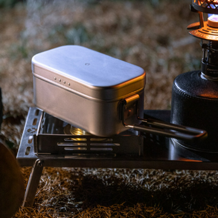 캠핑문 압력 완화 알루미늄 반합 실버