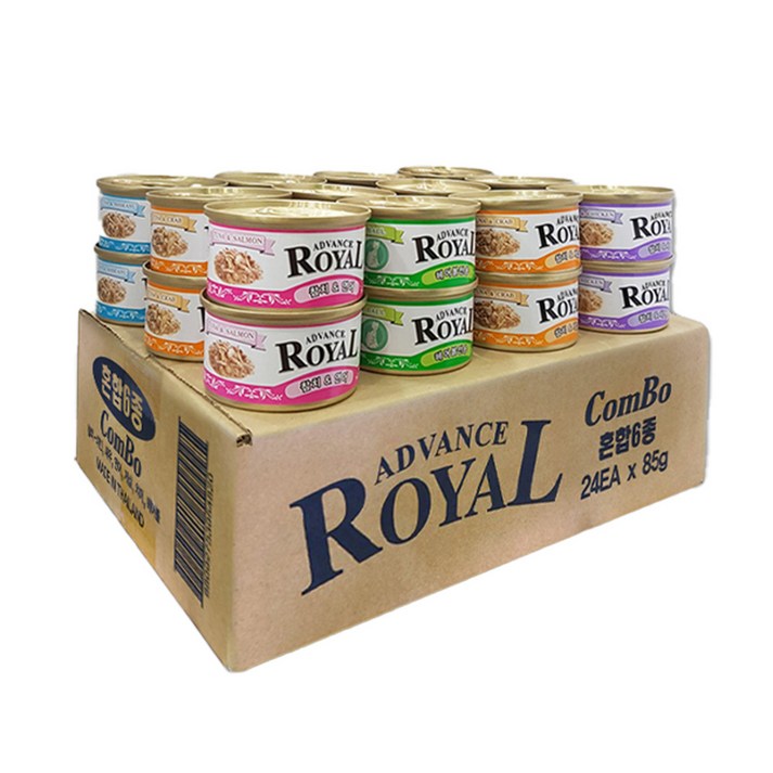 로얄 어드밴스 캔 콤보 (1box/24개입) 고양이 캔 간식 통조림, 어드밴스 로얄 콤보 1box(24개입)