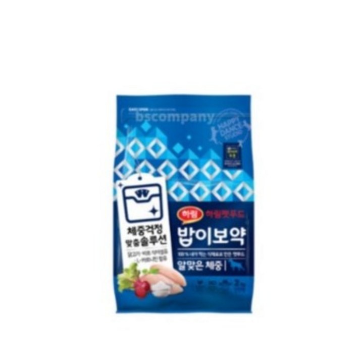 하림펫푸드 전연령 밥이보약 알맞은 체중 강아지사료, 닭, 2kg, 2개