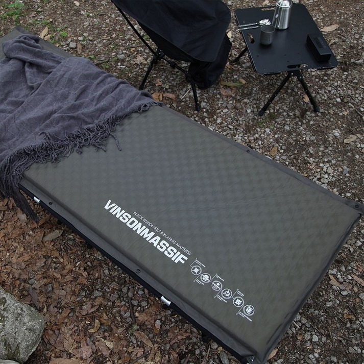 [빈슨메시프] 자충 매트 시그니처 싱글 더블 캠핑 자충 에어매트 휴대용 매트리스 5cm 8cm