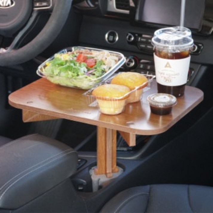 아베나키 차량용테이블 캠핑트레이 멀티 우드테이블 차량식탁 테이블보 휴대용가방포함 1개