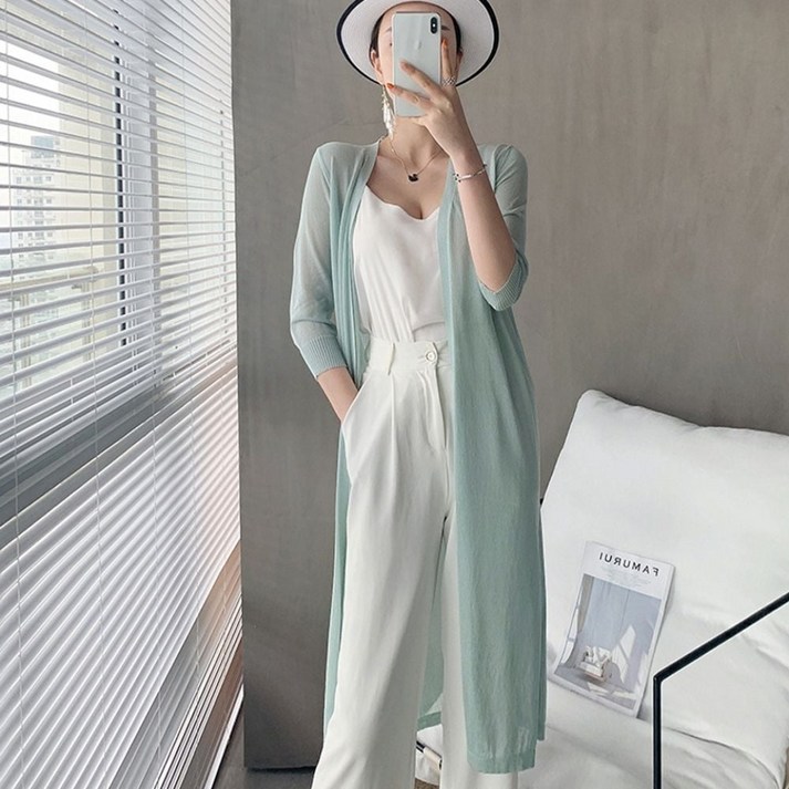 여성 여름 로브스타일 롱가디건 얇은롱가디건 siy3086kJ