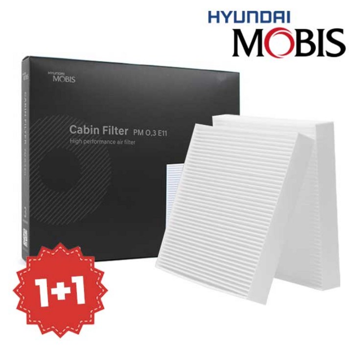 1+1 현대모비스 자동차 에어컨 필터 순정형, 1세트, 2번