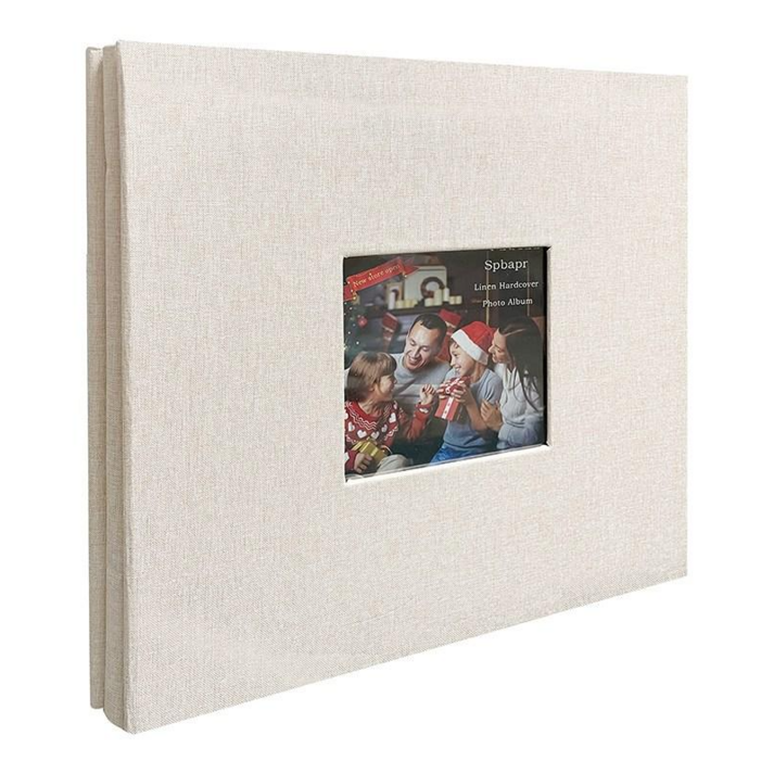 데일앤드 초음파 사진 인생네컷 성장 앨범 대용량 포토북 접착식 앨범 30매, 화이트