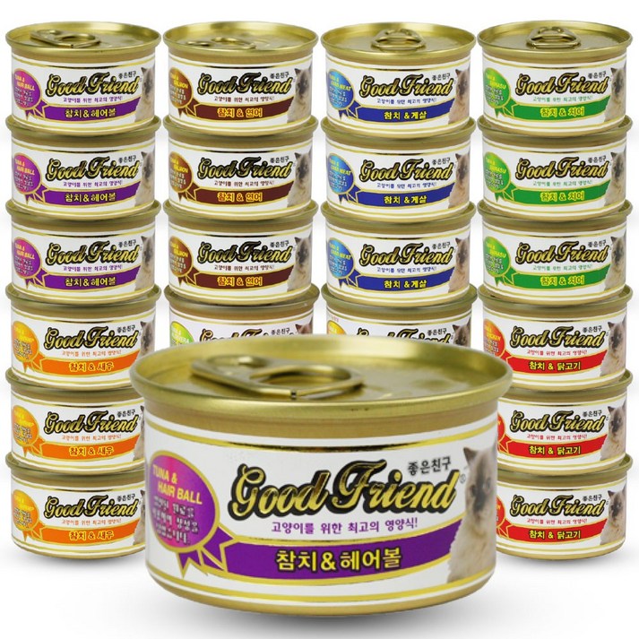 굿프랜드 굿프랜드캔 콤보 85g x24개 (1박스) 고양이캔 고양이사료 고양이간식, 85g, 24개