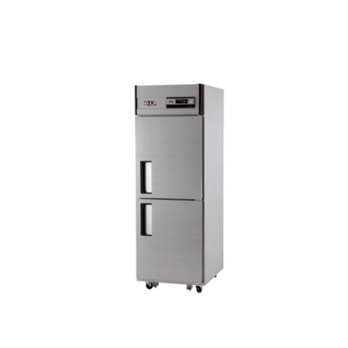 세미빌트인냉장고 [유니크대성] 25BOX 내부스텐 하냉동 (냉장1칸/냉동1칸) UDS-25RFAR 아날로그 직냉식 업소용냉장고