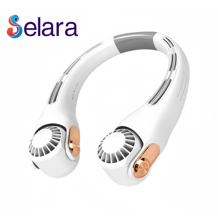 Selara 휴대용 무선미니 넥밴드선풍기 냉각선풍기 목걸이선풍기