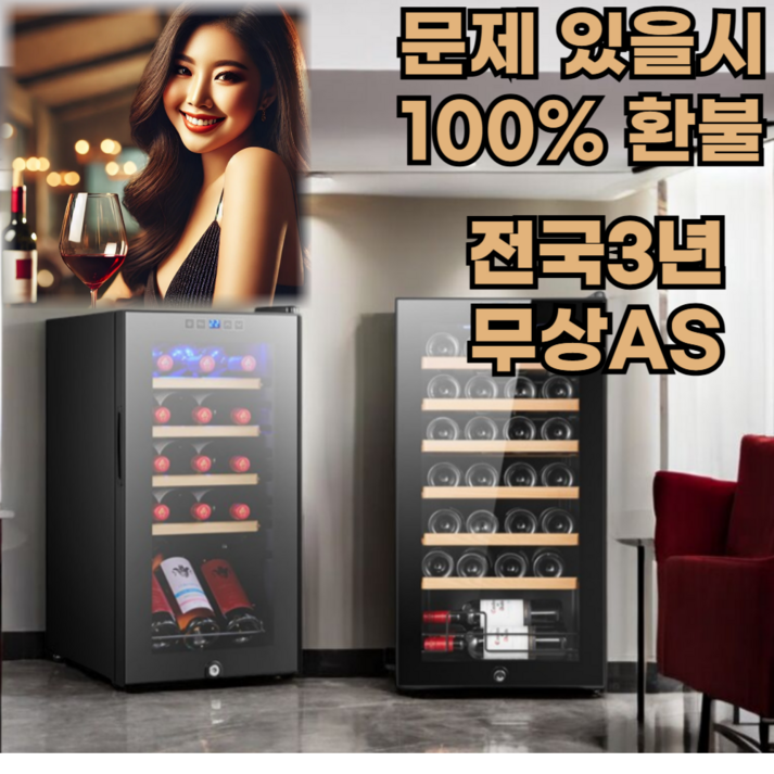 인써모 술장고 와인냉장고 완벽한단열 저장고 와인셀러 위스키 미니 소형 투명 업소용 가정용, 우드블랙28
