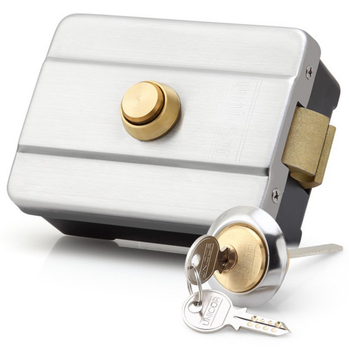 유니코 UN10A 문 밖에서 볼 때 기준 미는문 전기개폐기 대문자동개폐기 전기문고리, 1세트