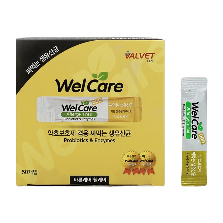 웰케어 강아지 유산균 영양제, 110g, 장건강유산균, 1개