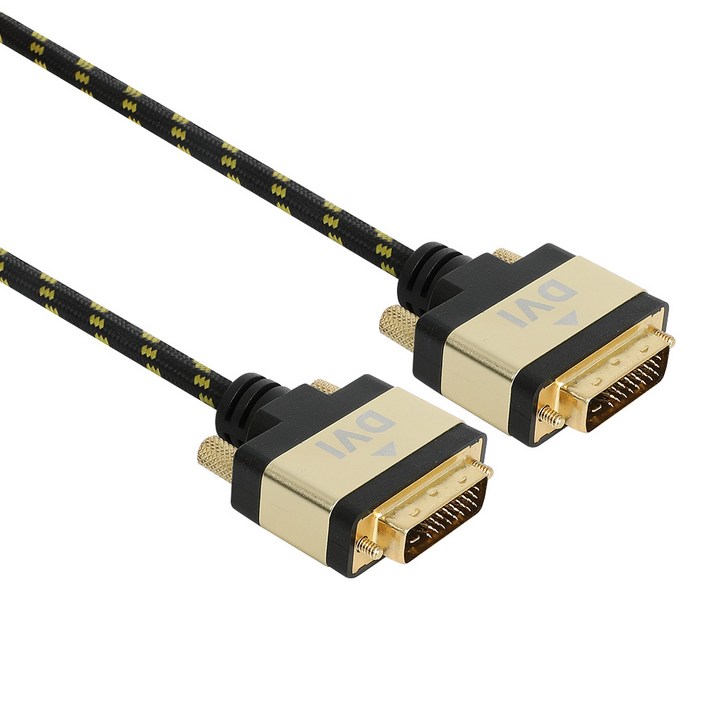 넥시 DVI D 듀얼 모니터 케이블 파인골드, 1개, 1m 넥시 DVI D 듀얼 모니터 케이블 파인골드, 1개, 1m