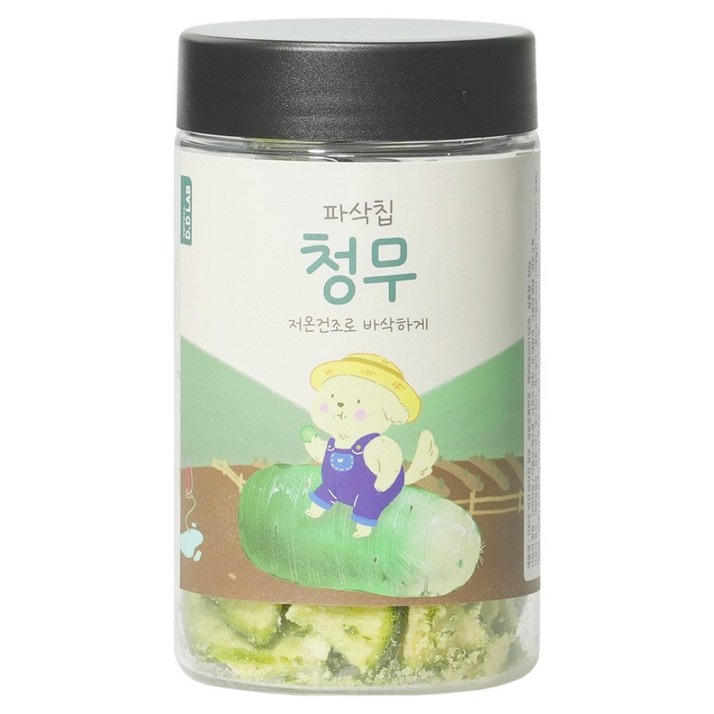 댕댕이연구소 강아지 디디랩 파삭칩 저온건조 과일 채소 간식, 청무, 50g, 1개
