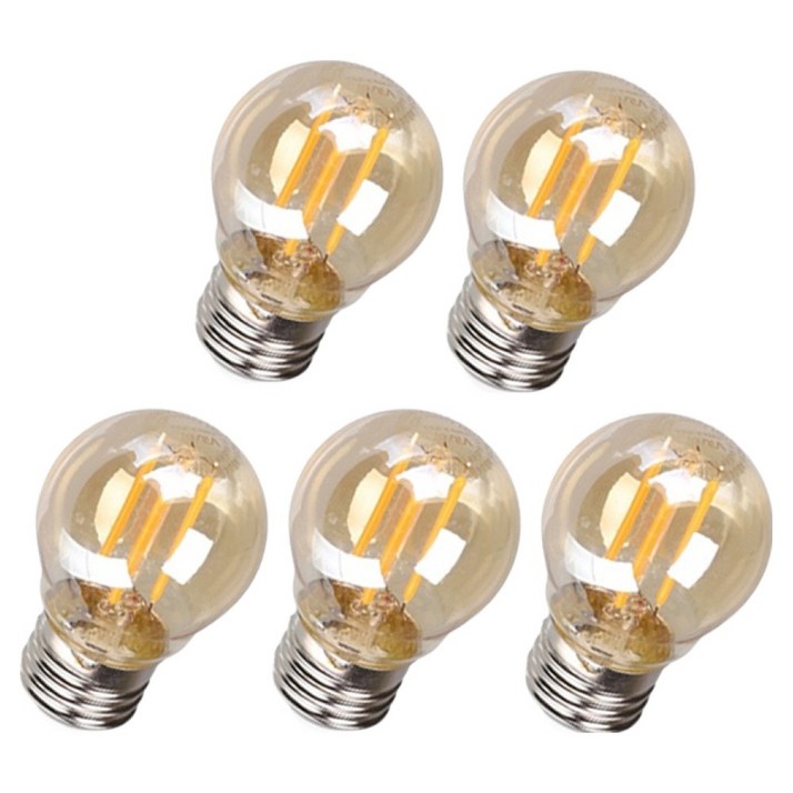 비츠온 LED 에디슨전구 인지구 G45 4W, 전구색, 5개