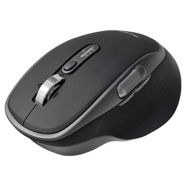 아이리버 스마트스크롤 무한휠 멀티페어링 블루투스 무소음 세미 버티컬 무선 마우스 GT300, 블랙, GT300