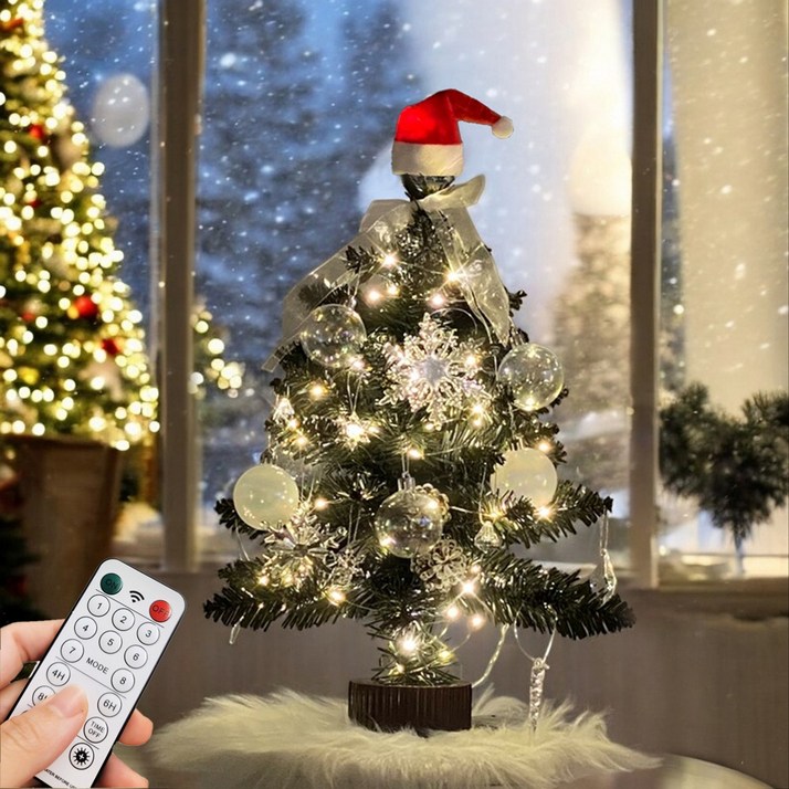 이플린 크리스마스 별빛 미니트리 와이어 전구 오너먼트 풀세트