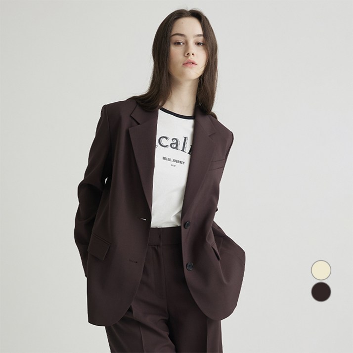 나이스클랍 여성용 오버사이즈 투버튼 자켓 N242MWJ301