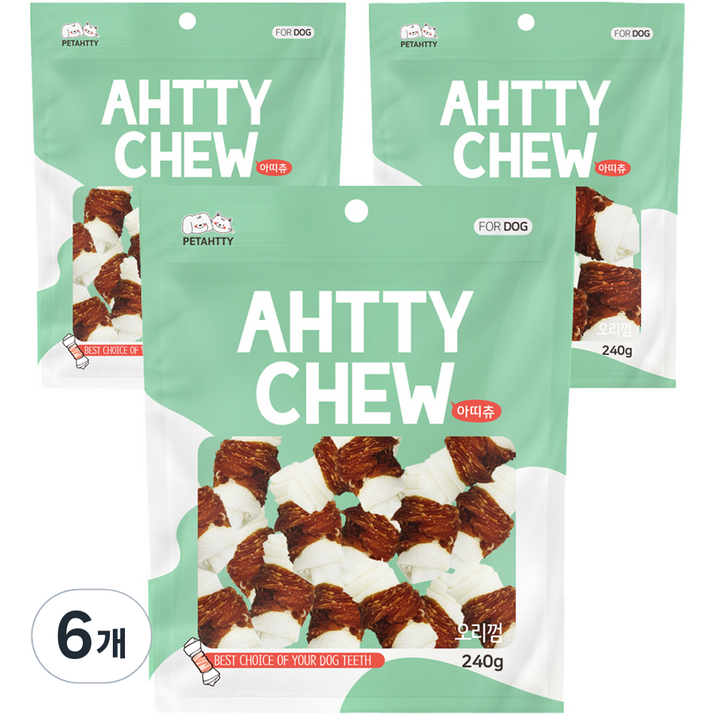 강아지 아띠츄 딩고 오리우유껌 소형 240g, 오리  우유 혼합맛, 240g, 6개