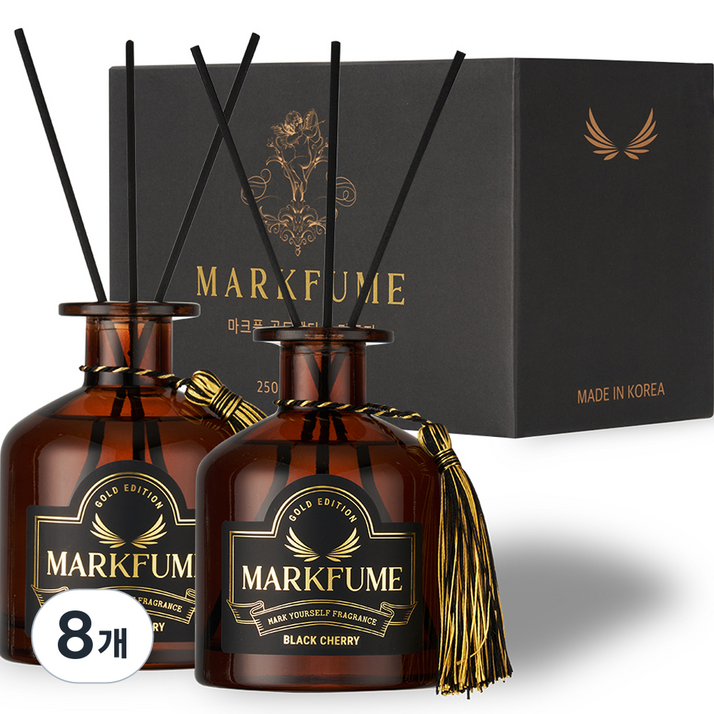 마크퓸 골드에디션 디퓨저, 블랙체리, 250ml, 8개