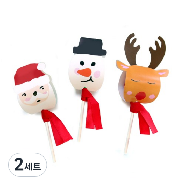 인디케이 크리스마스 렛잇 스노우 캔디페이퍼 40p  레드리본 8m 세트