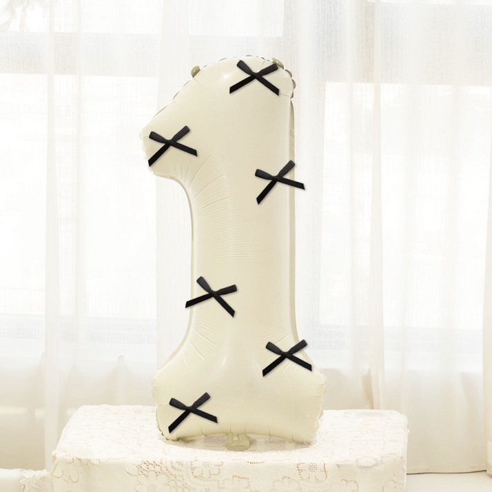 미미파티 리본 대형 숫자 풍선 100cm 1