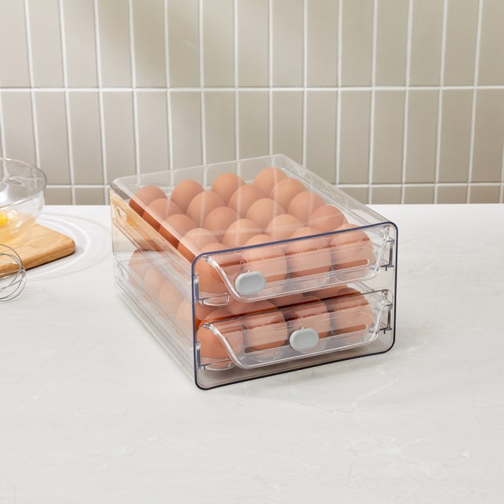 모던하우스 2단 서랍형 계란 보관함 40구