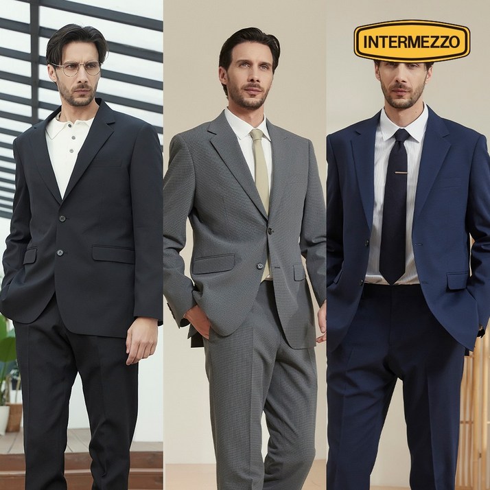 인터메조 25SS 워셔블 기능성 셋업 스트레치 수트 봄 여름 결혼식 면접 정장 하객룩 IMFSMSU403_404