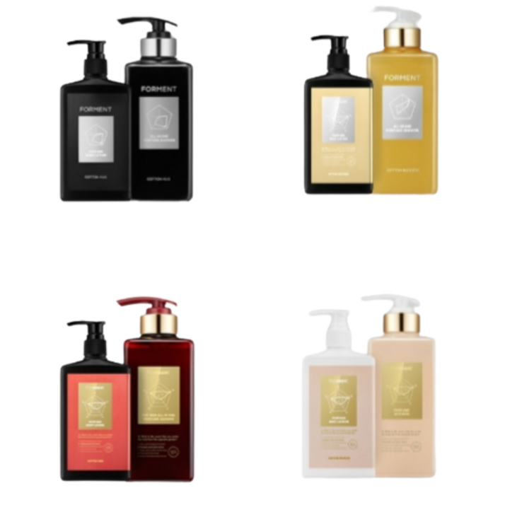 포맨트  [세트]  올인원 퍼퓸 샤워 바디워시 500ml + 바디로션 300ml [코튼향] 이성이 가장 선호하는 향