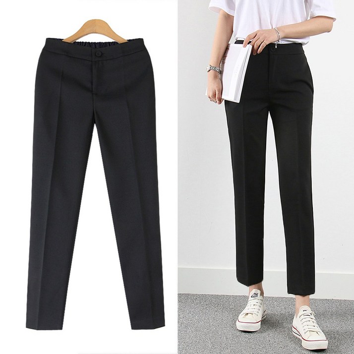 여성용 루인 밴딩팬츠 짧은/기본/롱 3기장 빅사이즈 바지 S~3XL 정장바지 슬랙스 오피스룩 출근룩 유니폼 봄 여름 가을