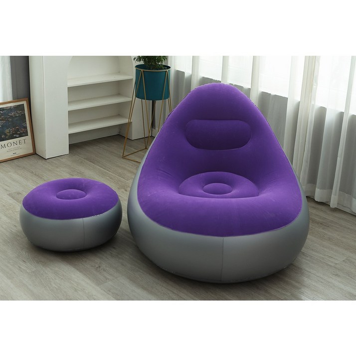 ANYOU 에어 소파 1인용 소파+페달 세트