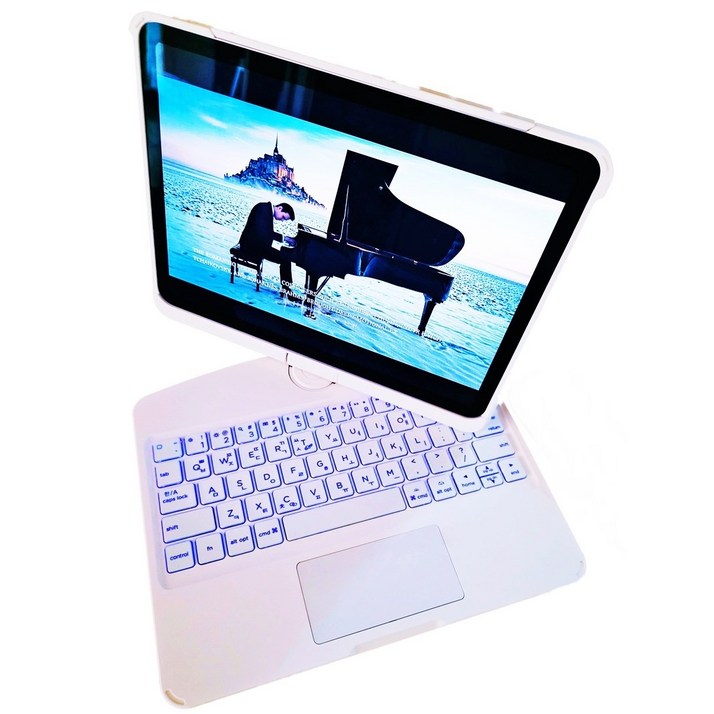 아이패드 호환 360 회전 매직키보드 에어45 10.9 에어67 프로 1234세대 11인치, 화이트, 1개