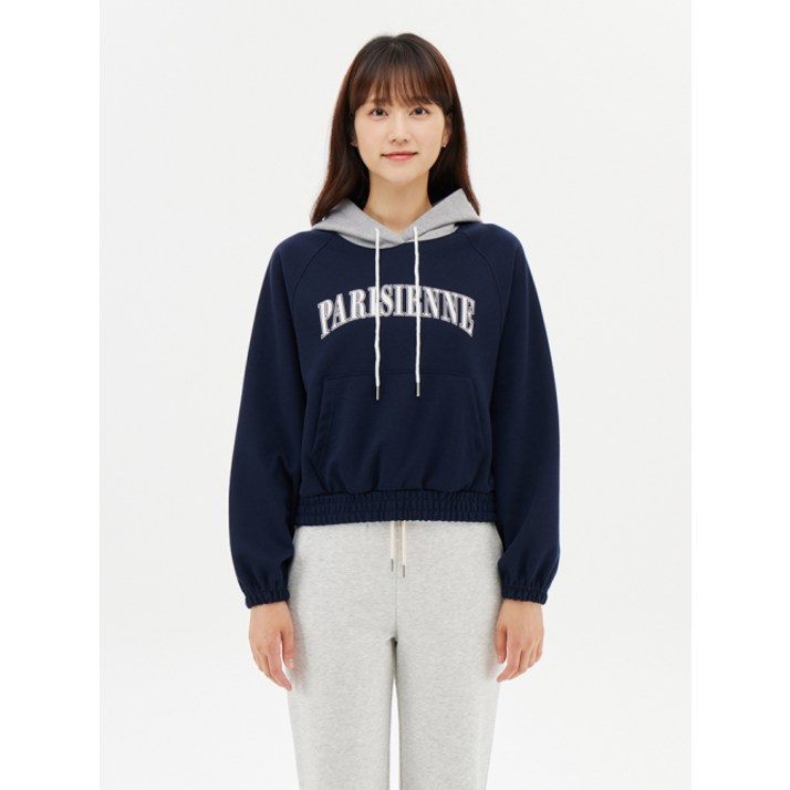 탑텐 TOPTEN 여성) 더블 니트 그래픽 스웨트 후디_MSE3TH2001 MSE3TH2001 196250