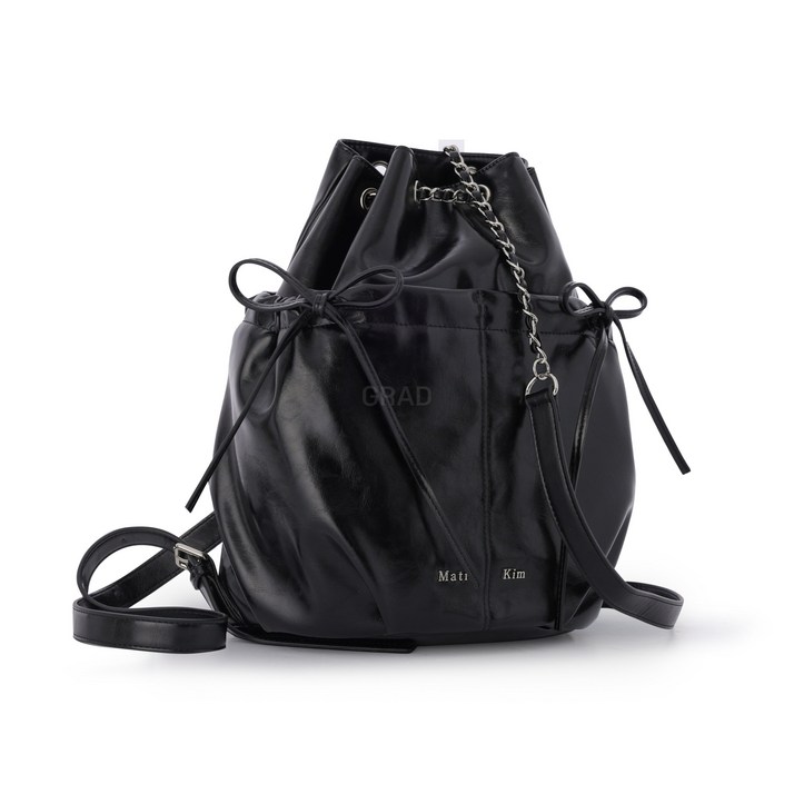 당일발송 마뗑킴 드로우 스트링 리본 백팩 여성 가방 MK249OBG068M + GRAD 정품보증택