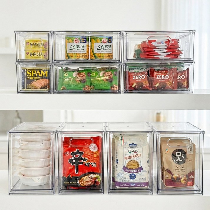 한누네 아크릴 서랍형 팬트리 정리함